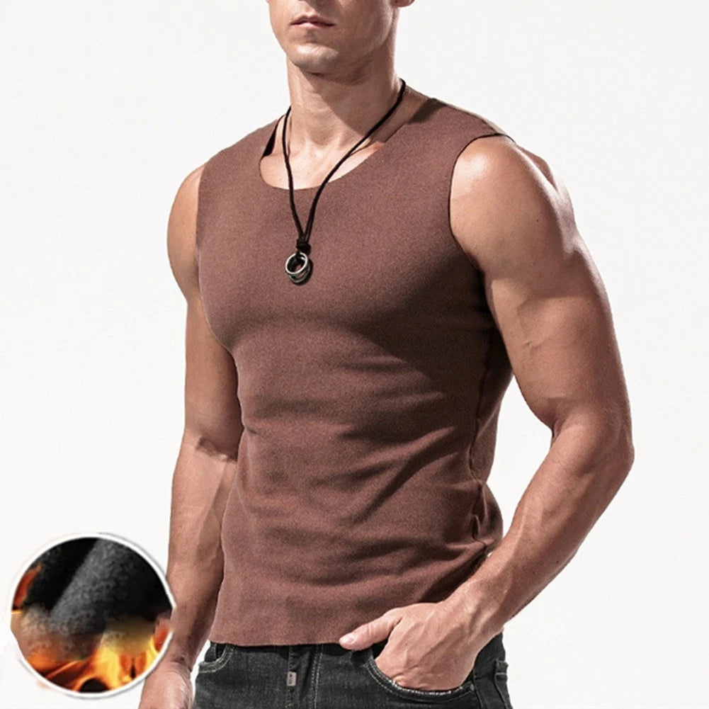 Breathable and Comfortable Men's Sleeveless Muscle Vest T Shirt Round Neck Top