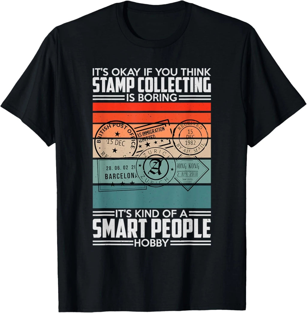 Retro Stamp Collecting Design For Postal Stamp Collector Gift Unisex T-Shirt