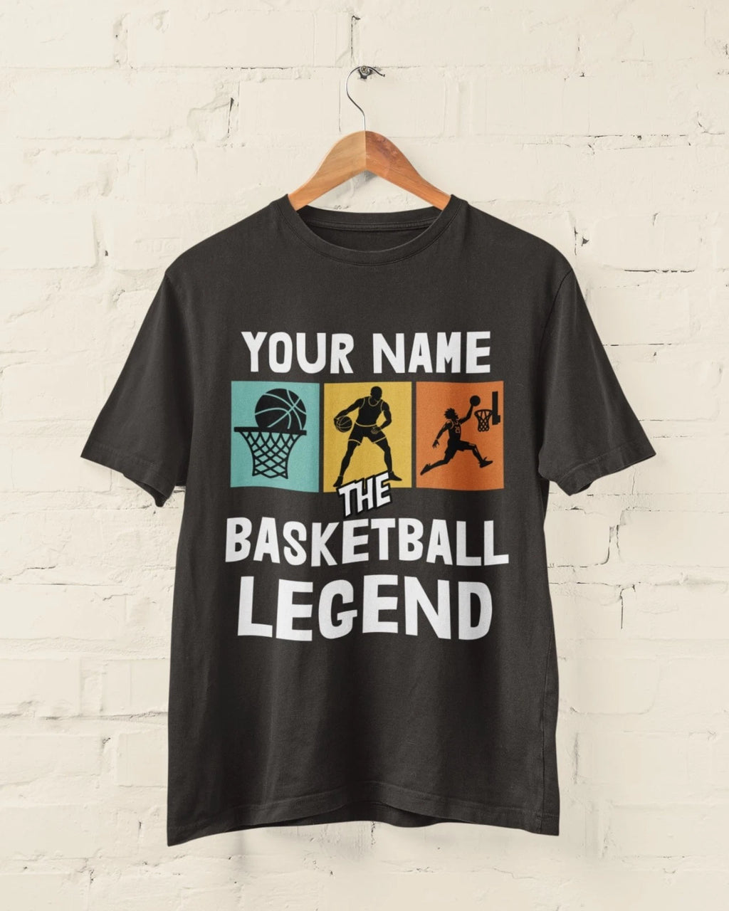 Personalised Basketball Legend T‑Shirt Add Name Unisex S–6XL