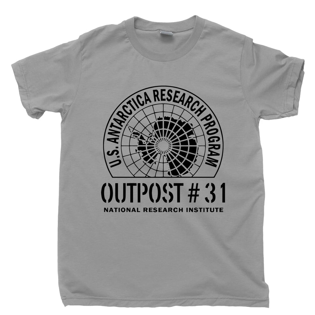 The Thing T Shirt Outpost 31 U.S. Antarctica Kurt Russel Movies DVD Blu Ray Tee