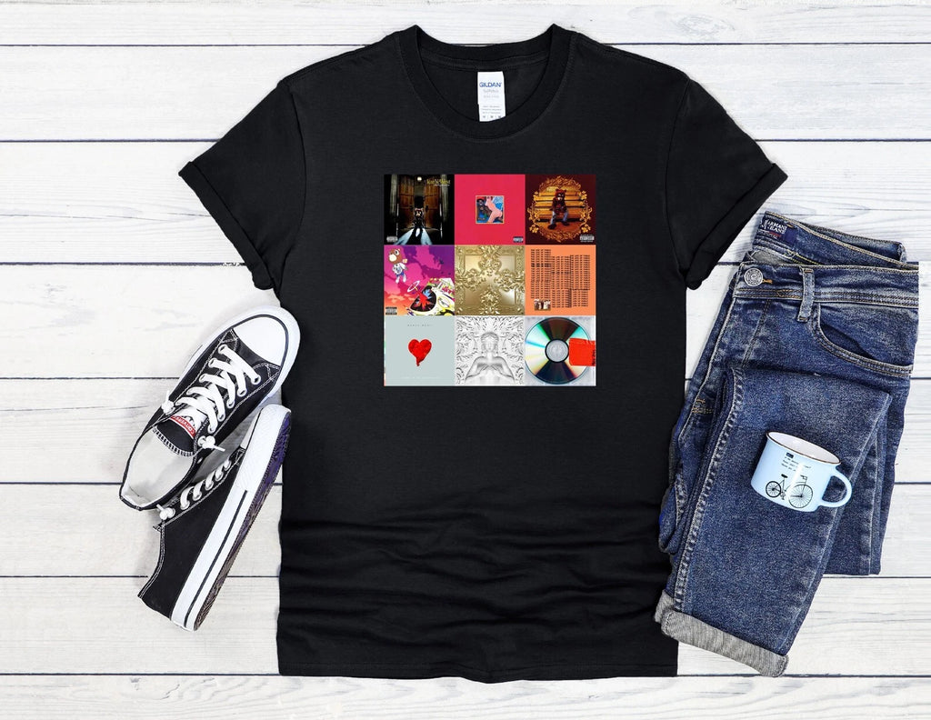 Kanye West Albums Collage Art Men Women Unisex T Shirt Hoodie Baseball 2761