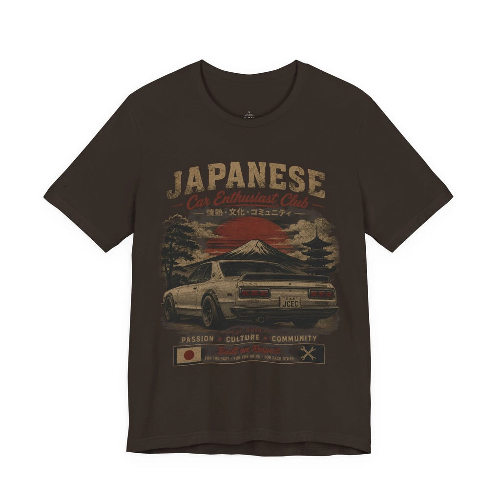 Japanese Retro Skyline T-Shirt | Vintage Car Mt. Fuji Racing Graphic