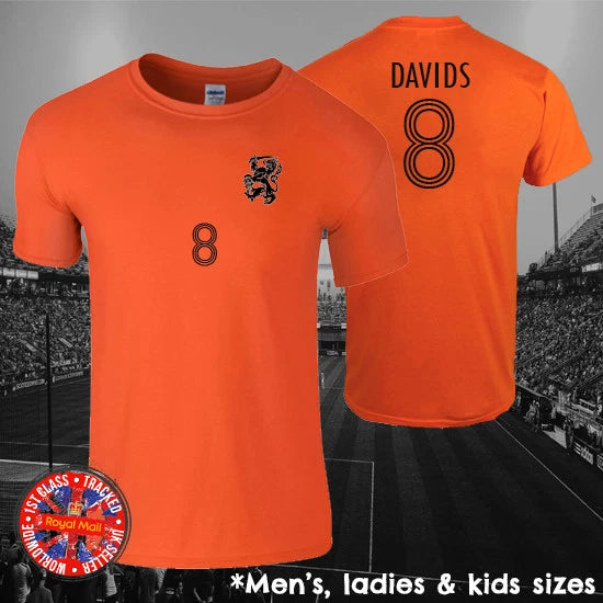 Edgar Davids Holland Inspired Football T-shirt, Men's, Ladies, Kids