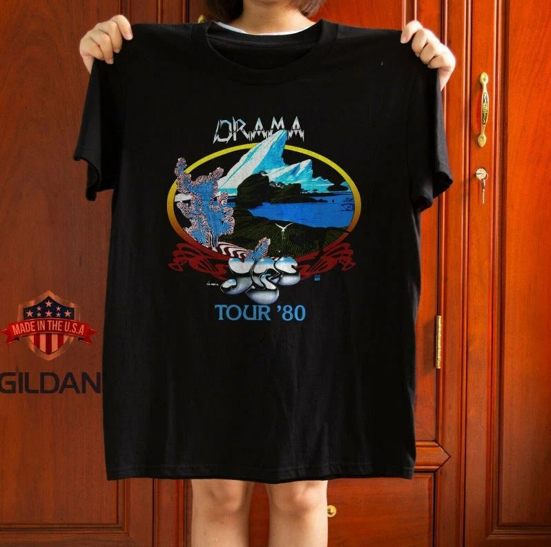 New! Rare! Yes Band Drama Tour 1980 Unisex T-Shirt Size S-5XL