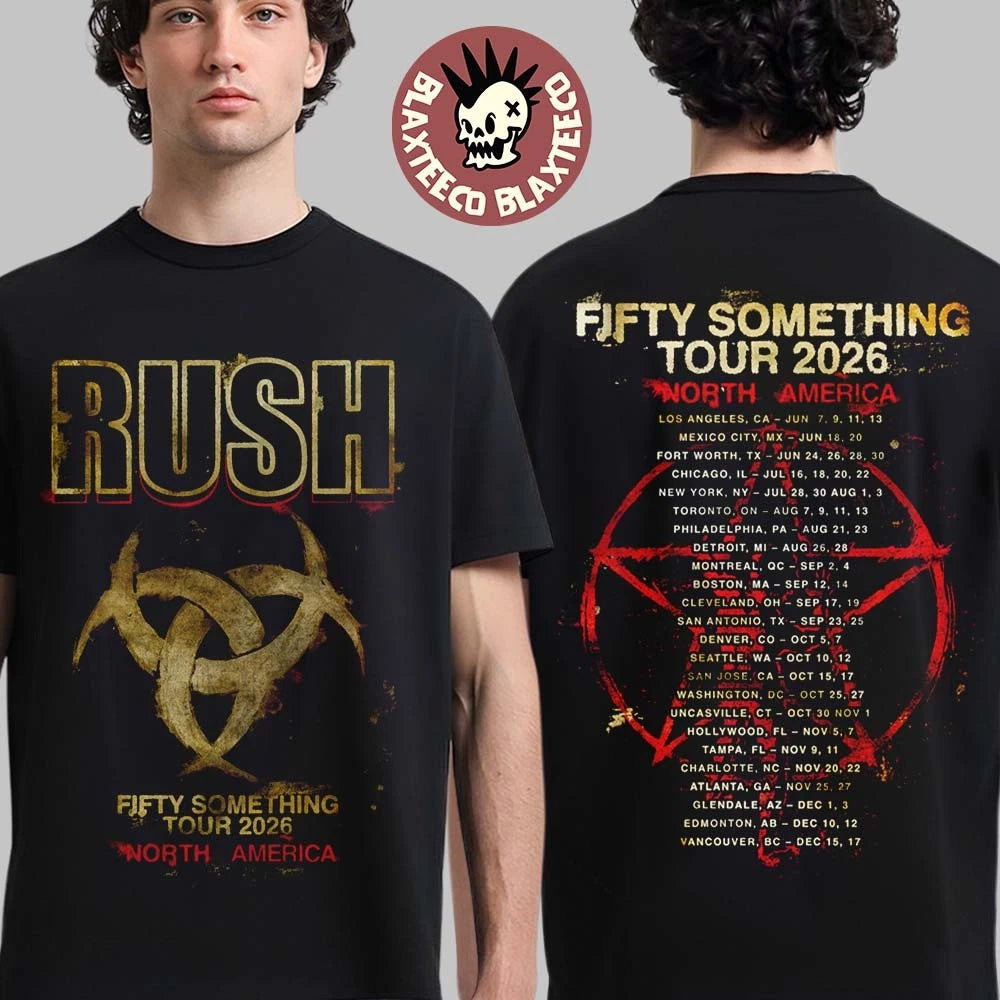 Rush Fifty Something Tour 2026 Merch Rush Stage Logo Tour T-Shirt