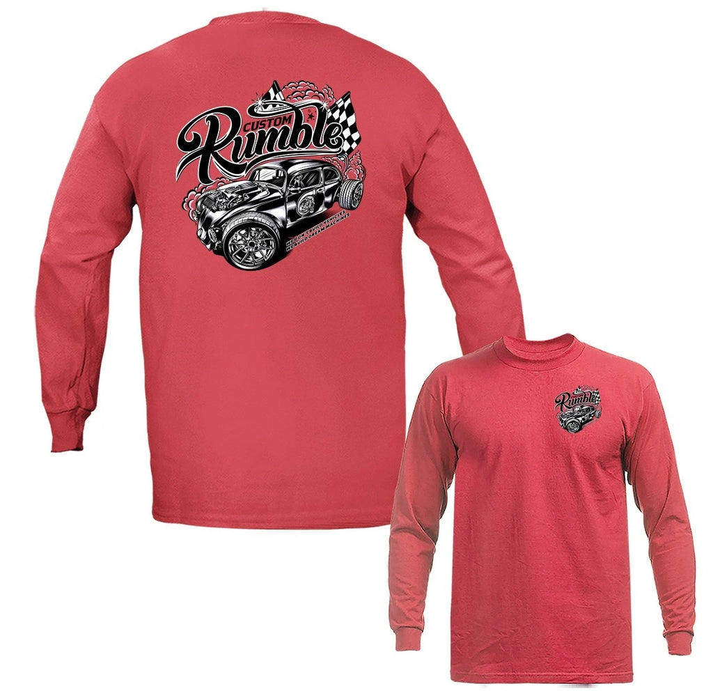 Custom Rumble Hot Rod Classic Vintage Custom Vehicle Car Long Sleeve T-Shirt
