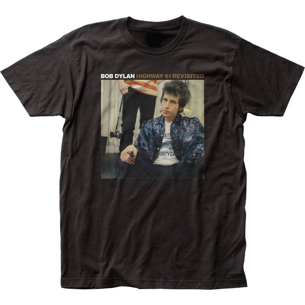 Bob Dylan Highway 61 T-Shirt Music Classic Concert Rock Band Tee New Black