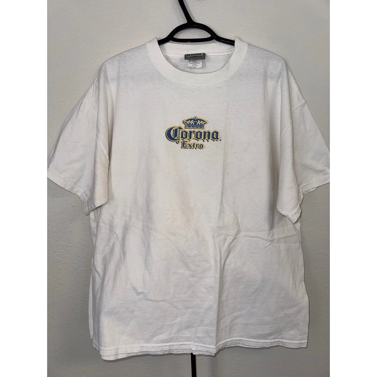 Vintage 2006 Corona Extra Beer T Shirt Mens XL White ODM I Love A Full Chest Tee