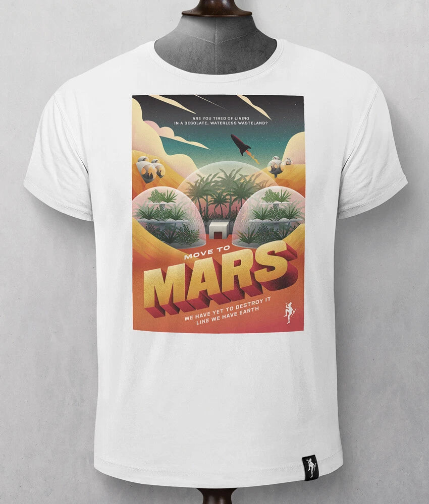 Dirty Velvet Clothing - Organic 'Life On Mars' T-shirt (2XL & 3XL)