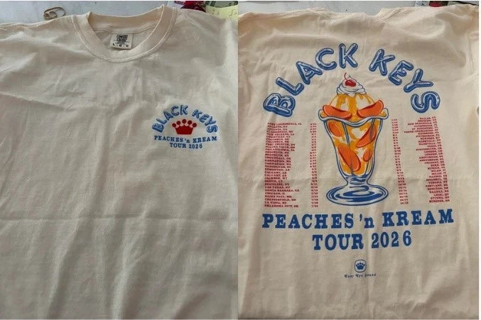 The Black Keys Shirt Peaches n Kream Tour Dates 2026 Reprint