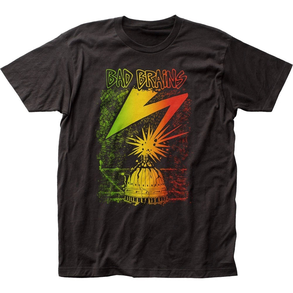 Bad Brains Rasta Fade Mens T Shirt Music Classic Concert Rock Band Tee New Black