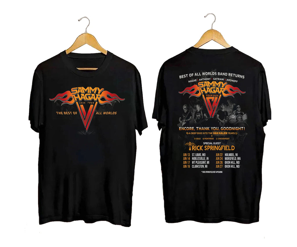 Sammy Hagar 2026 Best Of All Worlds Tour T-Shirt