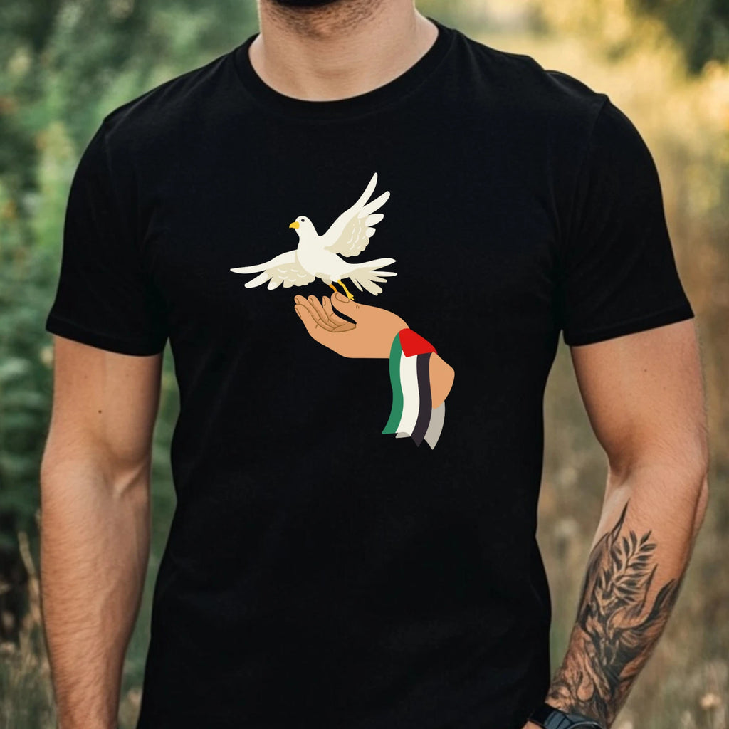 Free Gaza Free Palestine T-Shirt Mens Political Statement Shirt Peace