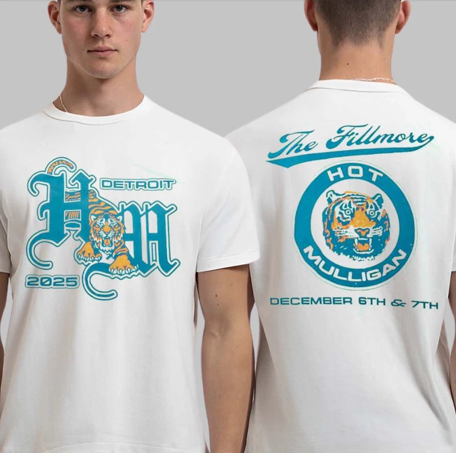 Hot Mulligan 2025 Detroit Michigan Exclusive City Tee Fillmore December 6–7