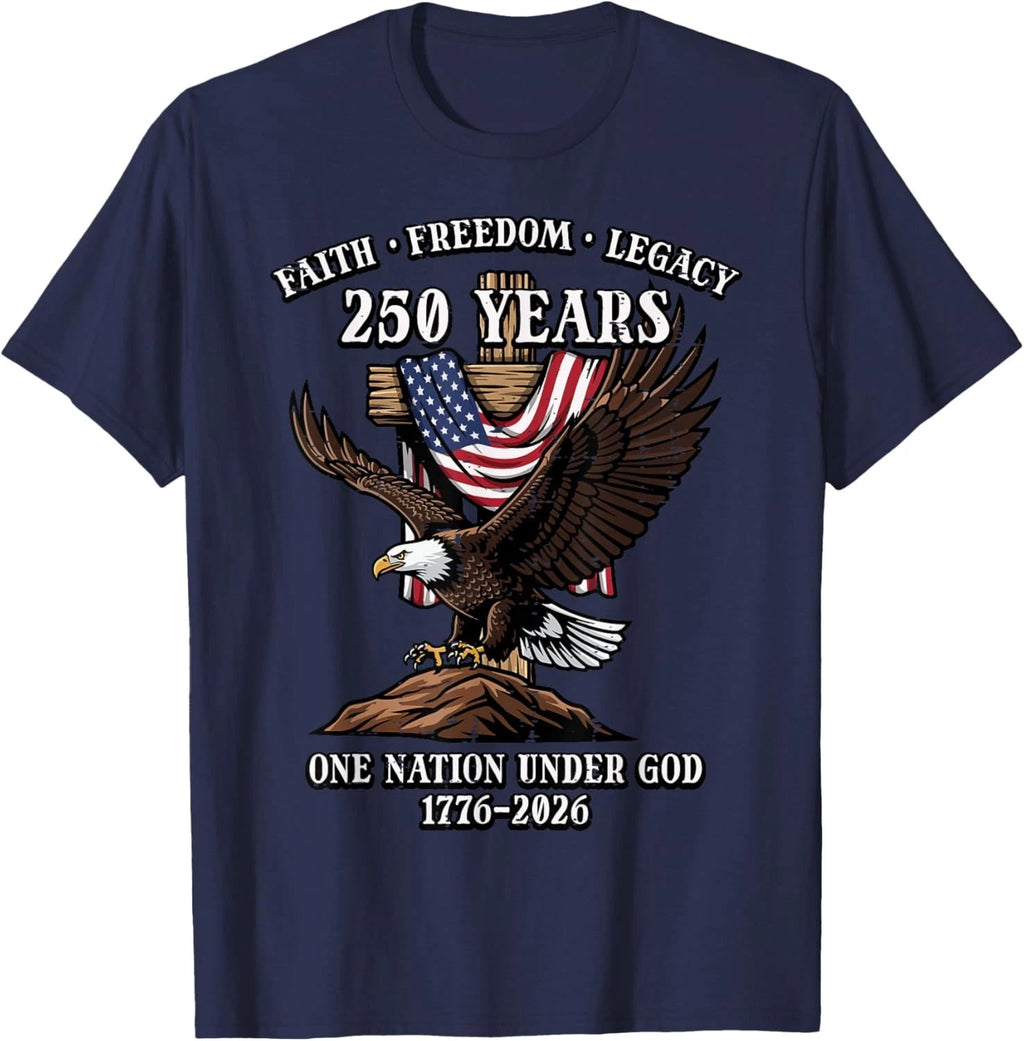 250 Years Faith Freedom Legacy Eagle 250th Anniversary USA Unisex T-Shirt