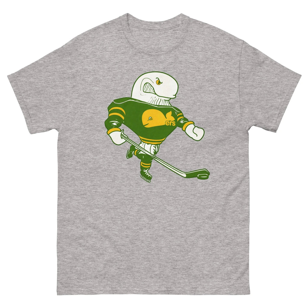 Hartford Whalers Retro Hockey Whale Mascot Graphic Tee T Shirt