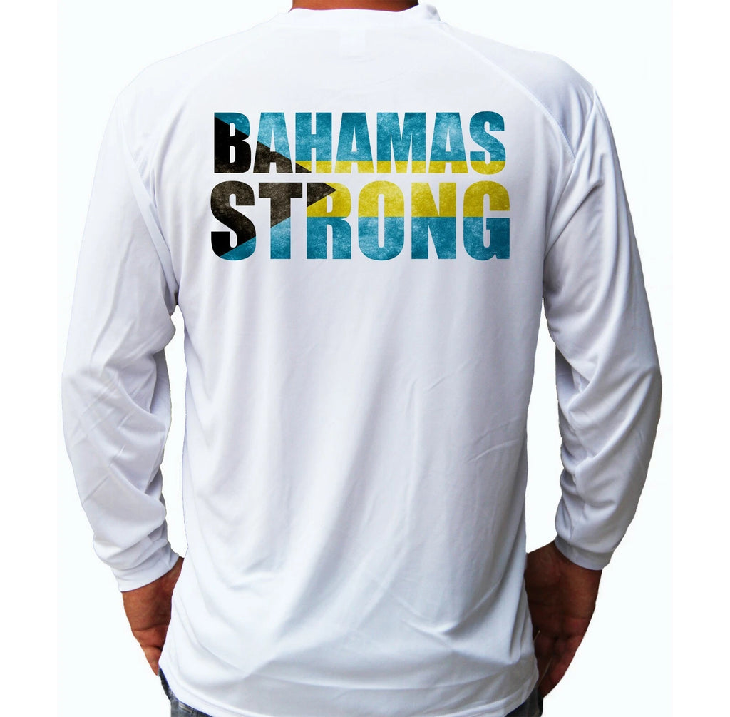 Bahamas Strong Flag Long Sleeve UPF 30 T-Shirt Fishing Boat Sport UV Protection