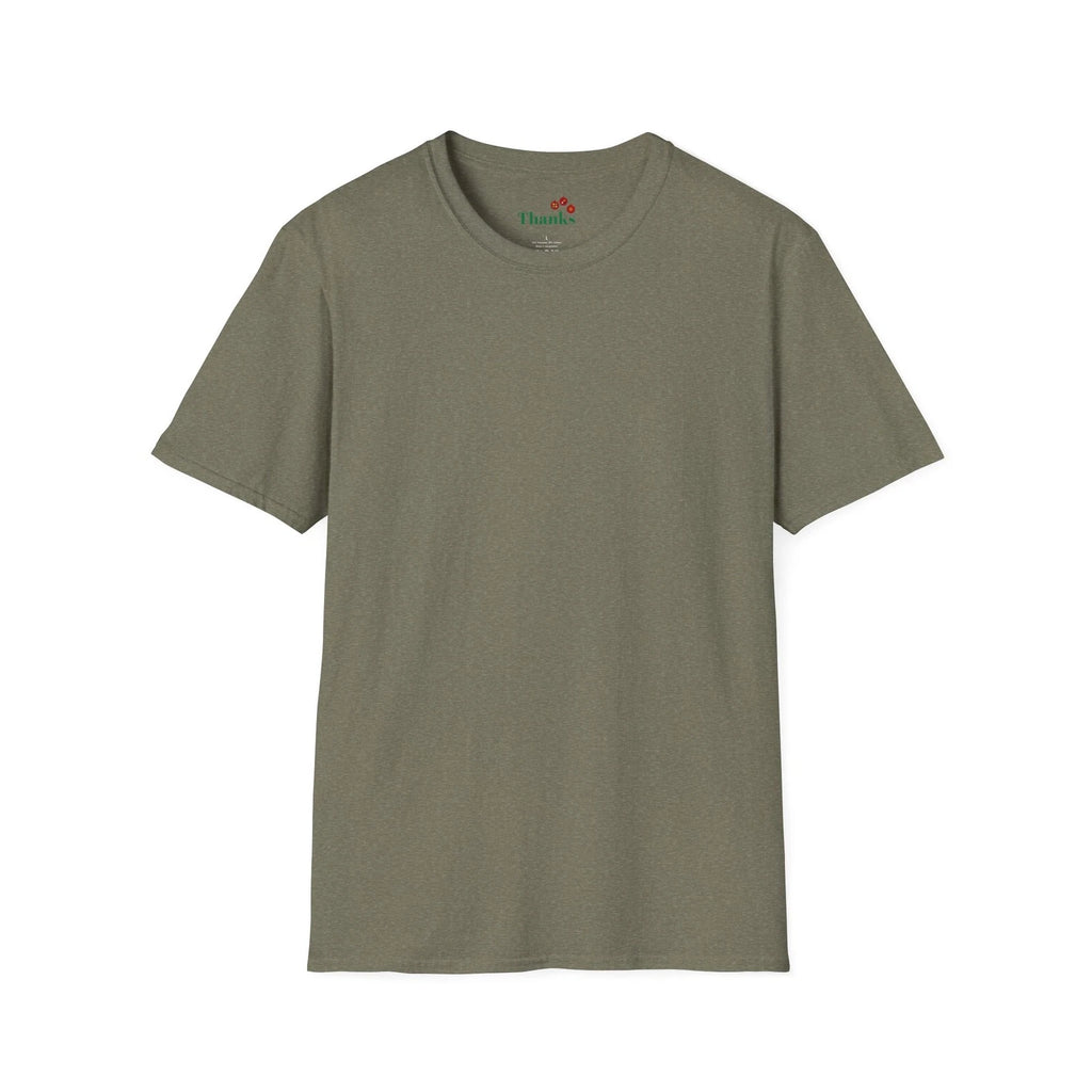 Olive Green Ring Spun Cotton Crew Neck T-Shirt Soft Lightweight Casual Tee