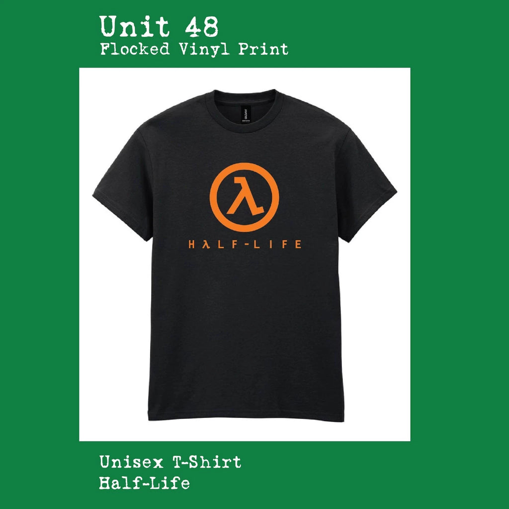 Half Life T-Shirt - Quality Unisex Flocked Print
