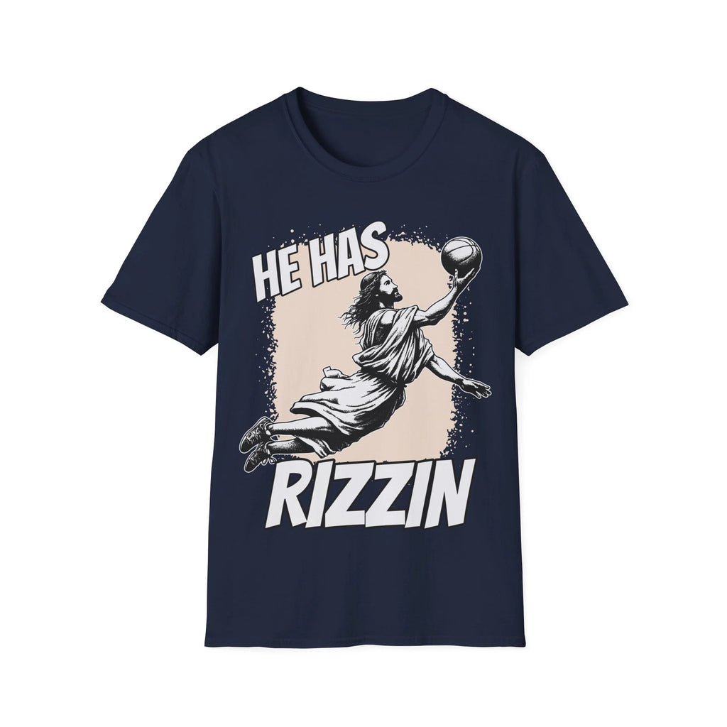Jesus Has Rizzen Shirt, He Is Rizzen Jesus Rizz Shirt, Softstyle T-Shirt