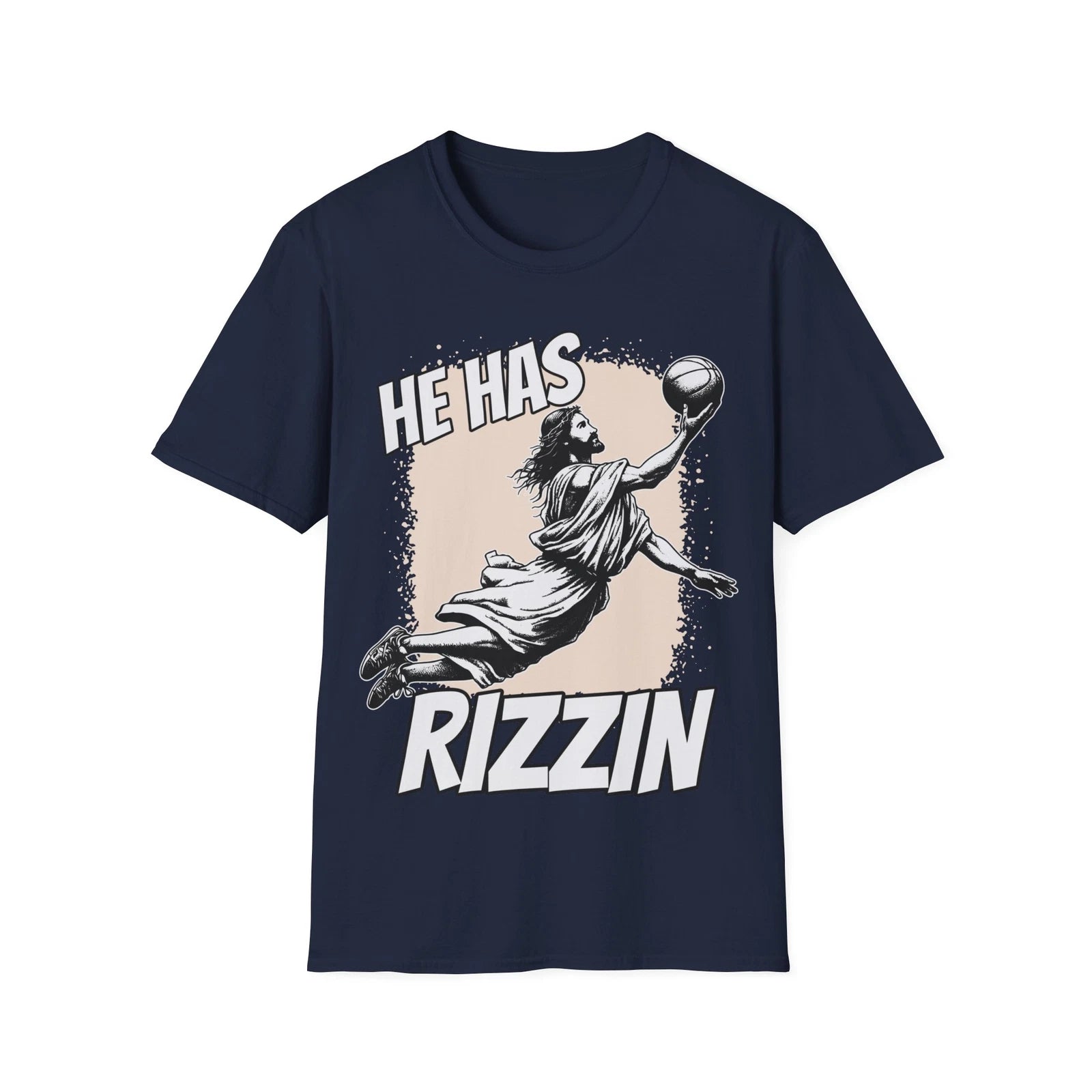 Jesus Has Rizzen Shirt, He Is Rizzen Jesus Rizz Shirt, Softstyle T-Shirt
