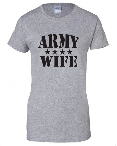 Army Wife T Shirt Tee US Military Soldier USA unisex tee