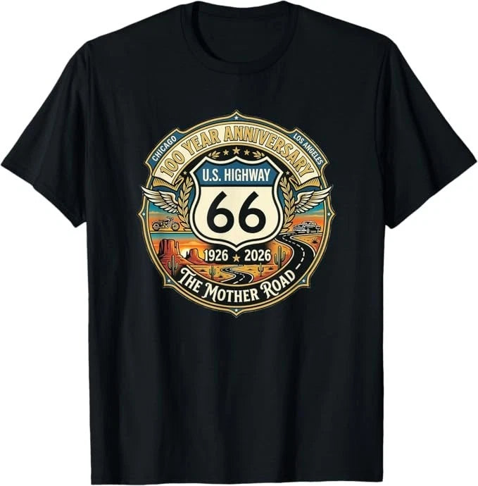 Vintage Highway 66 100 Year Centennial Anniversary Souvenir T-Shirt