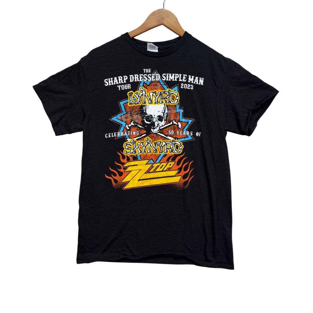 Original ZZ Top The Sharp Dressed Simple Man Tour Double Sided Skynyrd T Shirt M