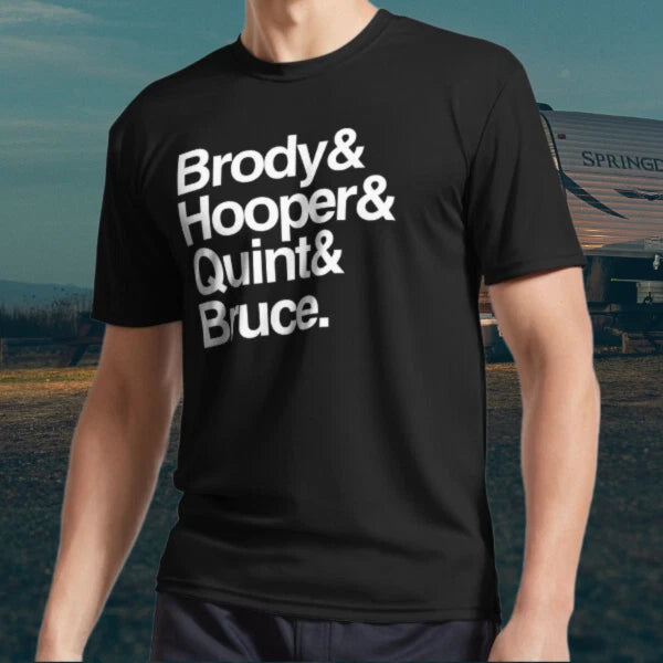 Jaws - Brody and Hooper and Quint and Bruce Logo T-Shirt Funny Size S to 5XL