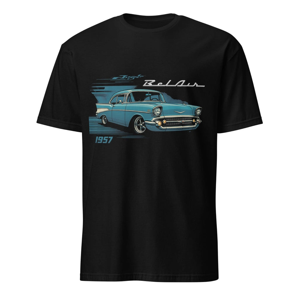 1957 Chevy Bel Air T-Shirt – Classic Car Graphic Tee for Men – Vintage Hot Rod