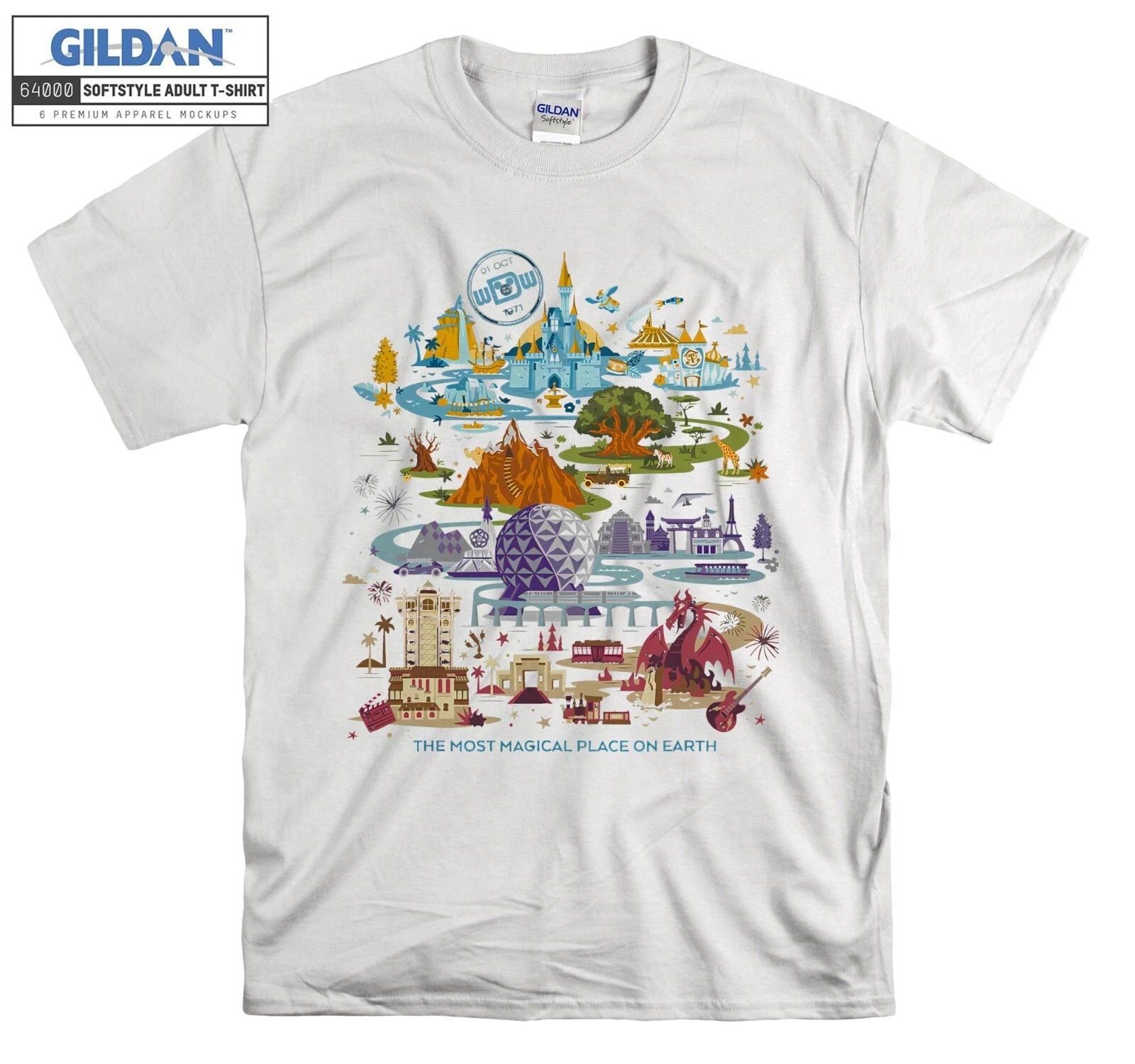 Disney World 50th Anniversary T-shirt Gift T shirt Men Women Unisex Tshirt 6332
