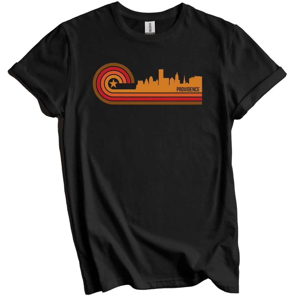 Retro Style Providence Rhode Island Skyline T-Shirt