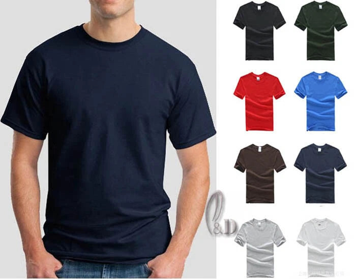 AU STOCK MENS UNISEX 100% COTTON PLAIN BLANK BASIC TOP T-SHIRT MT001