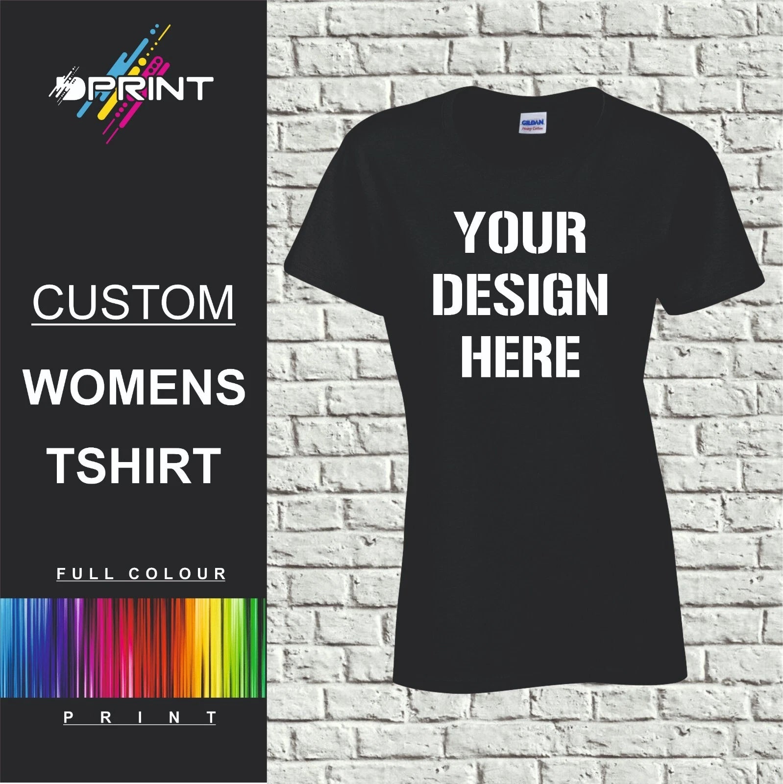CUSTOM PRINTED T SHIRT SOFTSTYLE LADIES WORK WEAR BUSINESS BRAND UNISEX