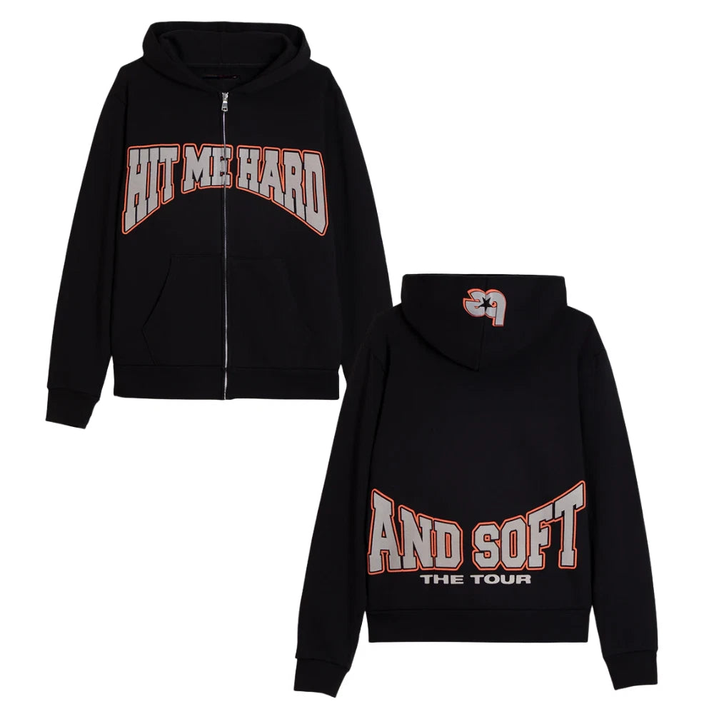 New!! Billie Eilish, HIT ME HARD AND SOFT: THE TOUR Zip Hoodie Reprint