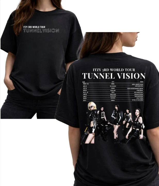 ITZY 3rd World Tour 'TUNNEL VISION' T-Shirt, Concert 2026 Shirt