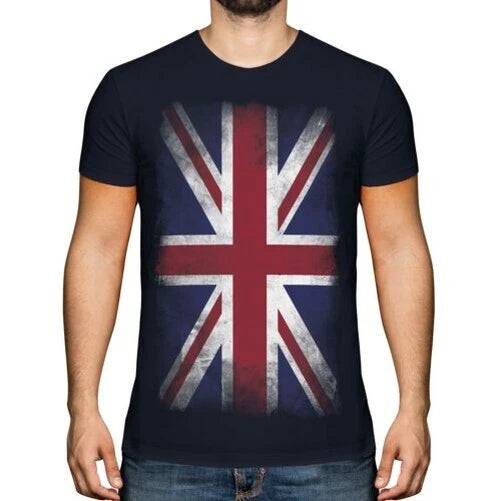 Union Jack Faded Flag Mens T-Shirt UK GB Great Britain UK