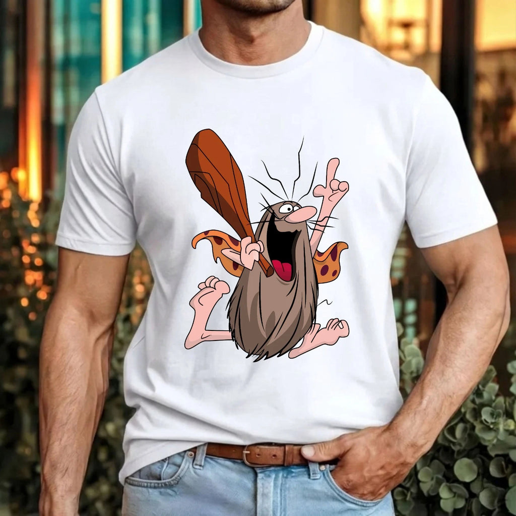 Vintage Captain Caveman T-Shirt Hanna-Barbera Retro Cartoon Gift Unisex Tee Top