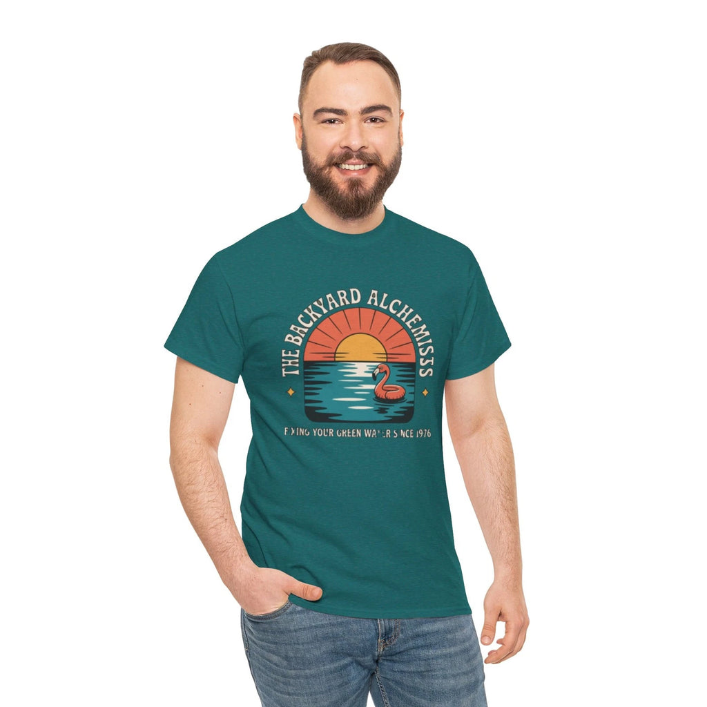 Vintage Pool Maintenance T Shirt Funny Pool Guy Cleaner Retro 70s Chemical Tee