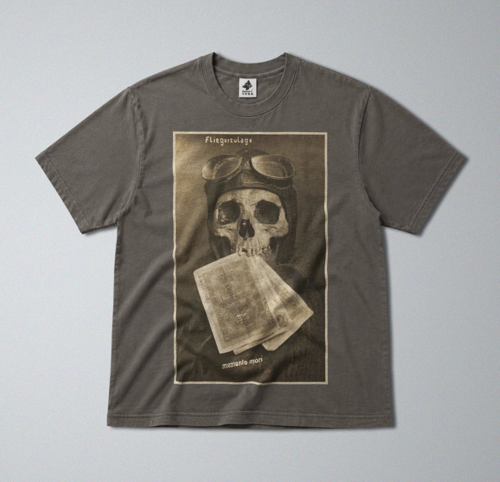 100% Cotton Tee - Regular Fit - Unisex - WW1 Memento Mori Print - Macabre Skull