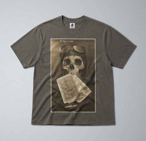 100% Cotton Tee - Regular Fit - Unisex - WW1 Memento Mori Print - Macabre Skull