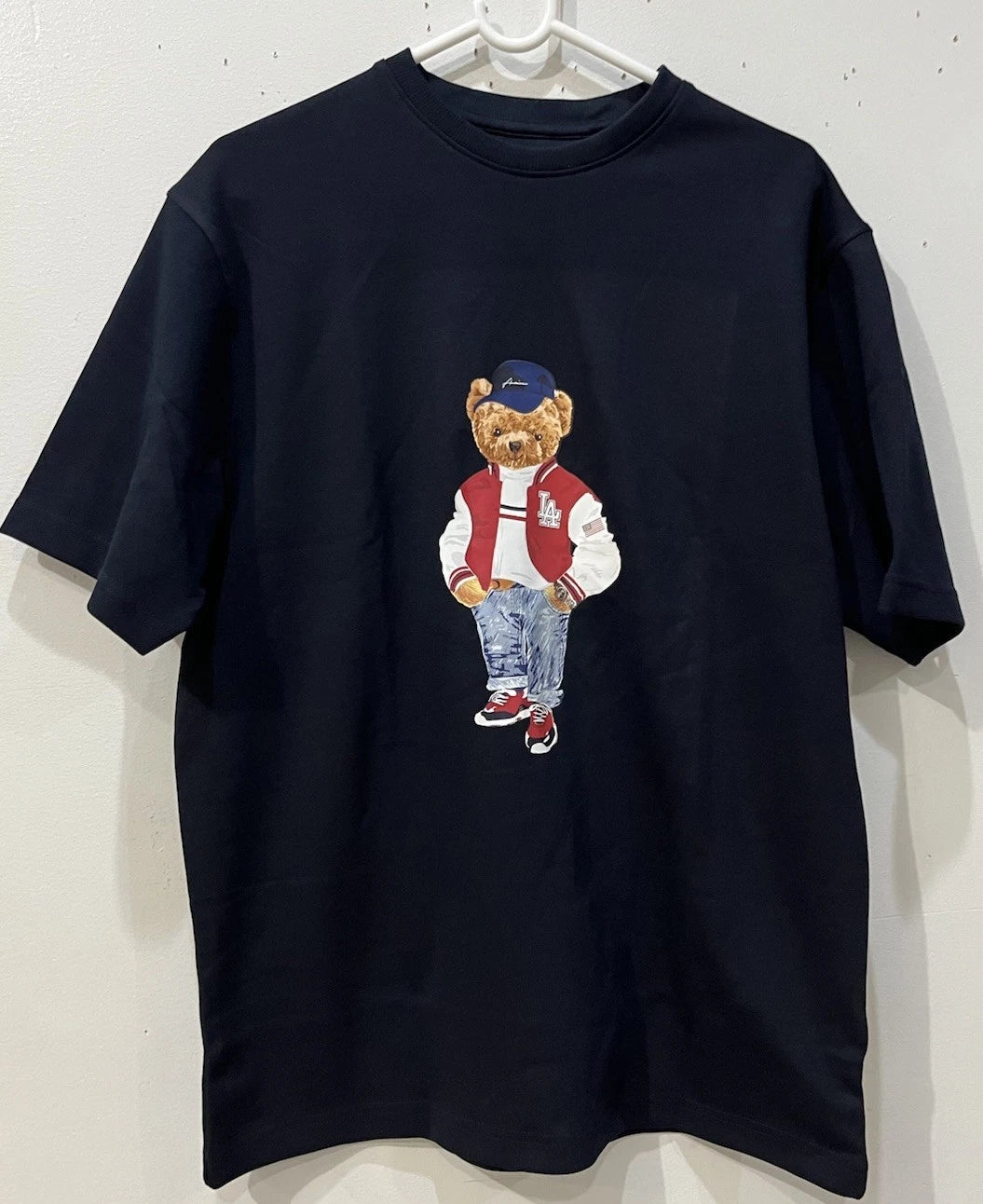 NWT Denim & Flower Mens Navy Short Sleeve Patriotic Bear Relaxed Fit  T-shirt XL