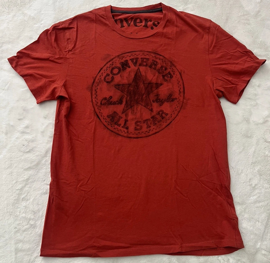 Converse All Star Red Graphic T Shirt Logo Short Sleeve Casual Mens Large