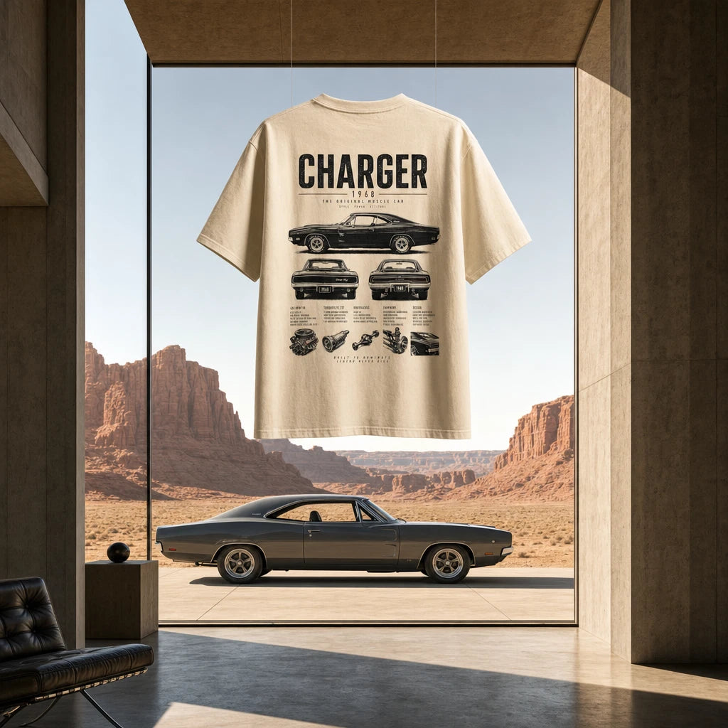 LXRY Premium Heavyweight T-Shirt - Charger 1969 Edition