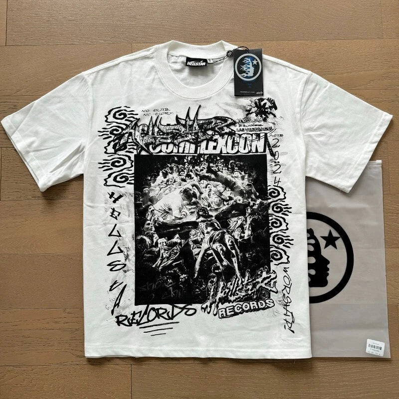 Mens Hell Studios star 2024 Limited tee casual short sleeved T-shirt White