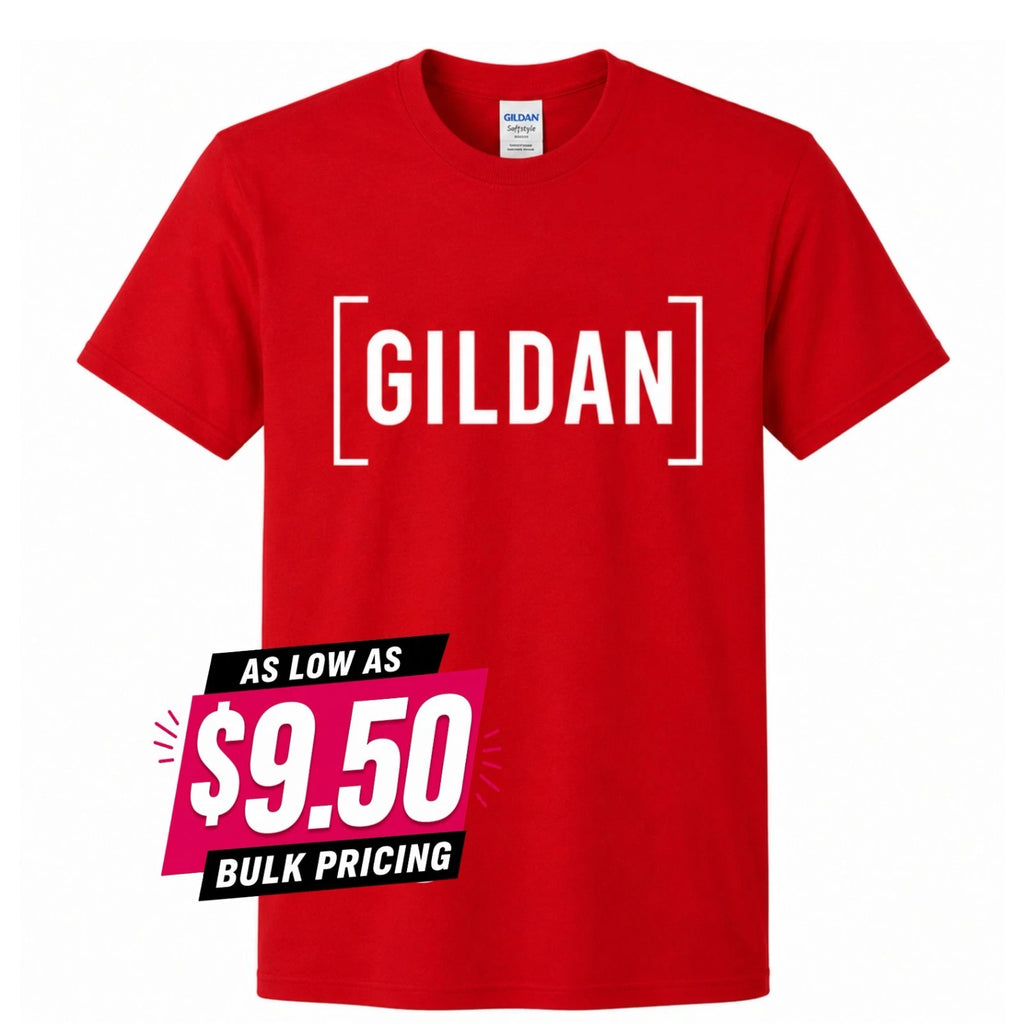 Custom GILDAN T-Shirts Bulk Lot Personalized Logo DTF Printed Tee Business Event