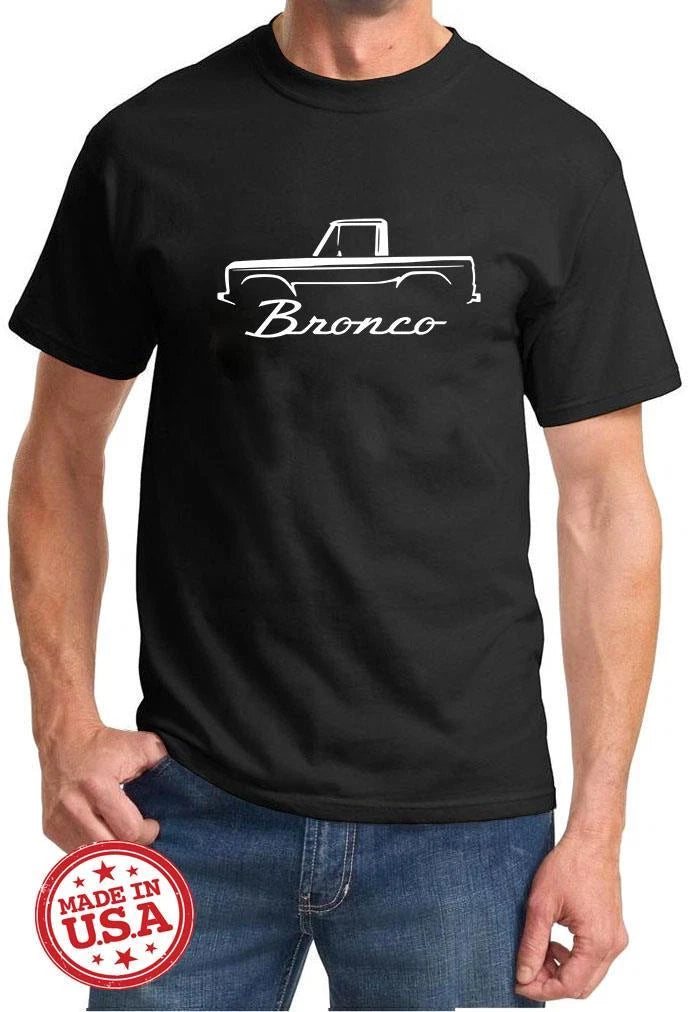 1966-77 Ford Bronco Half Cab Truck Classic Outline Design Tshirt NEW FREE SHIP