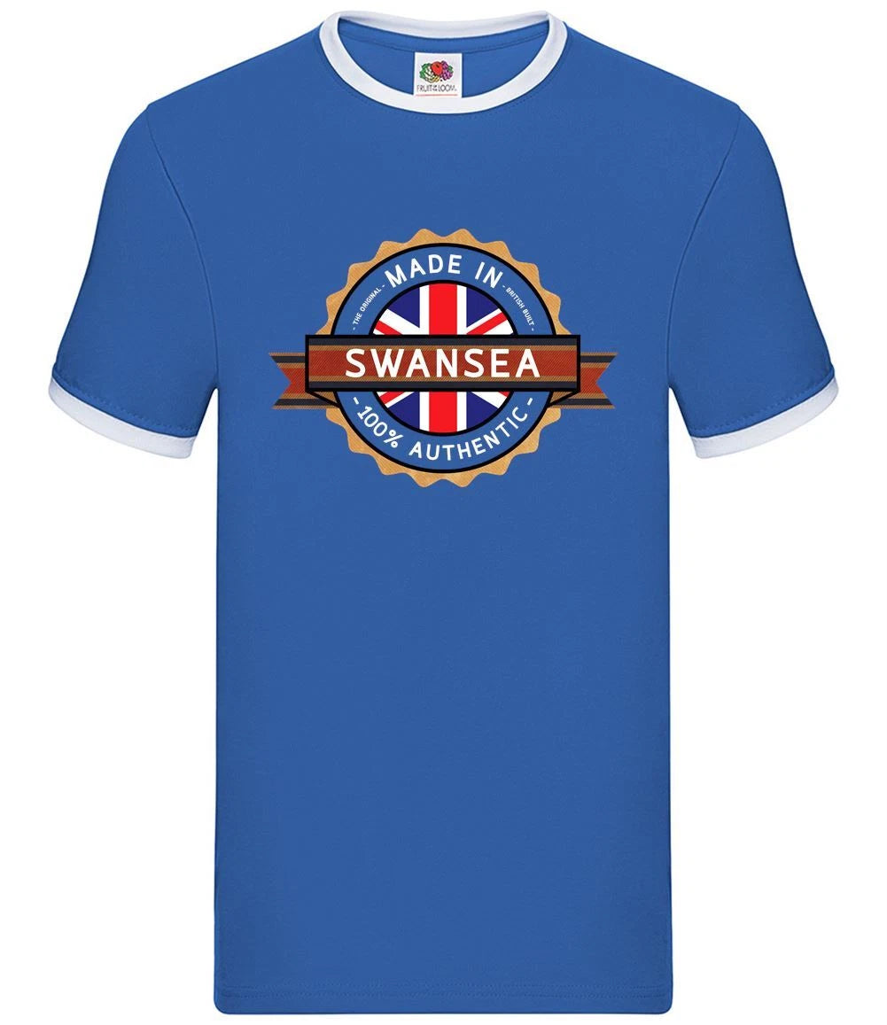 Made In SWANSEA - Mens Ringer - Town City