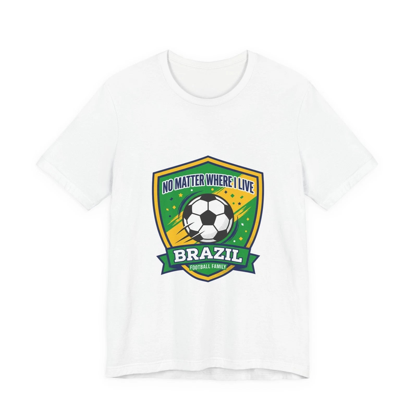 Brazil Soccer Crest Tee | Country Pride, Retro Soccer Championship