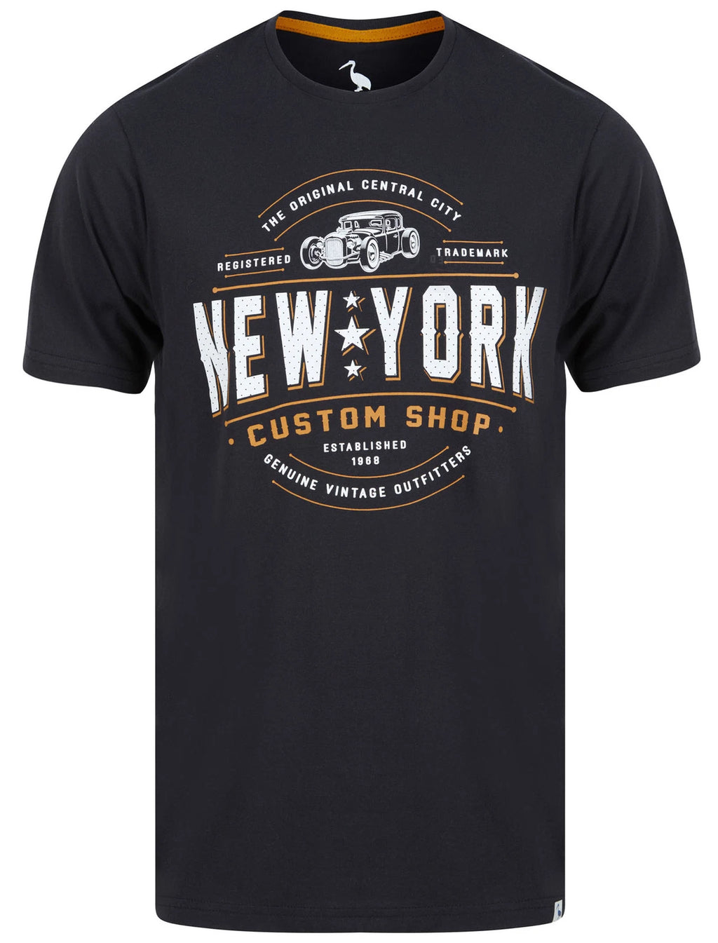 South Shore Men's T-Shirt Retro Vintage Graphic Print Crew Neck Motorbike Car